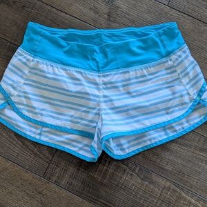 Blue Striped Women's Shorts